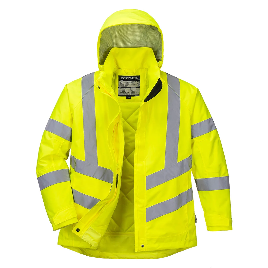 Parka Femme d'hiver haute visibilité Jaune image