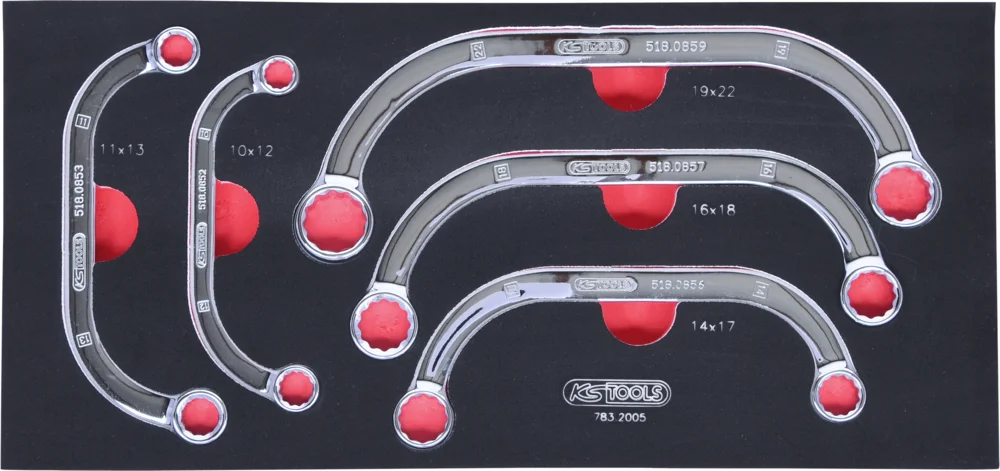 Module de clés polygonales demi-lunes, 5 pièces image