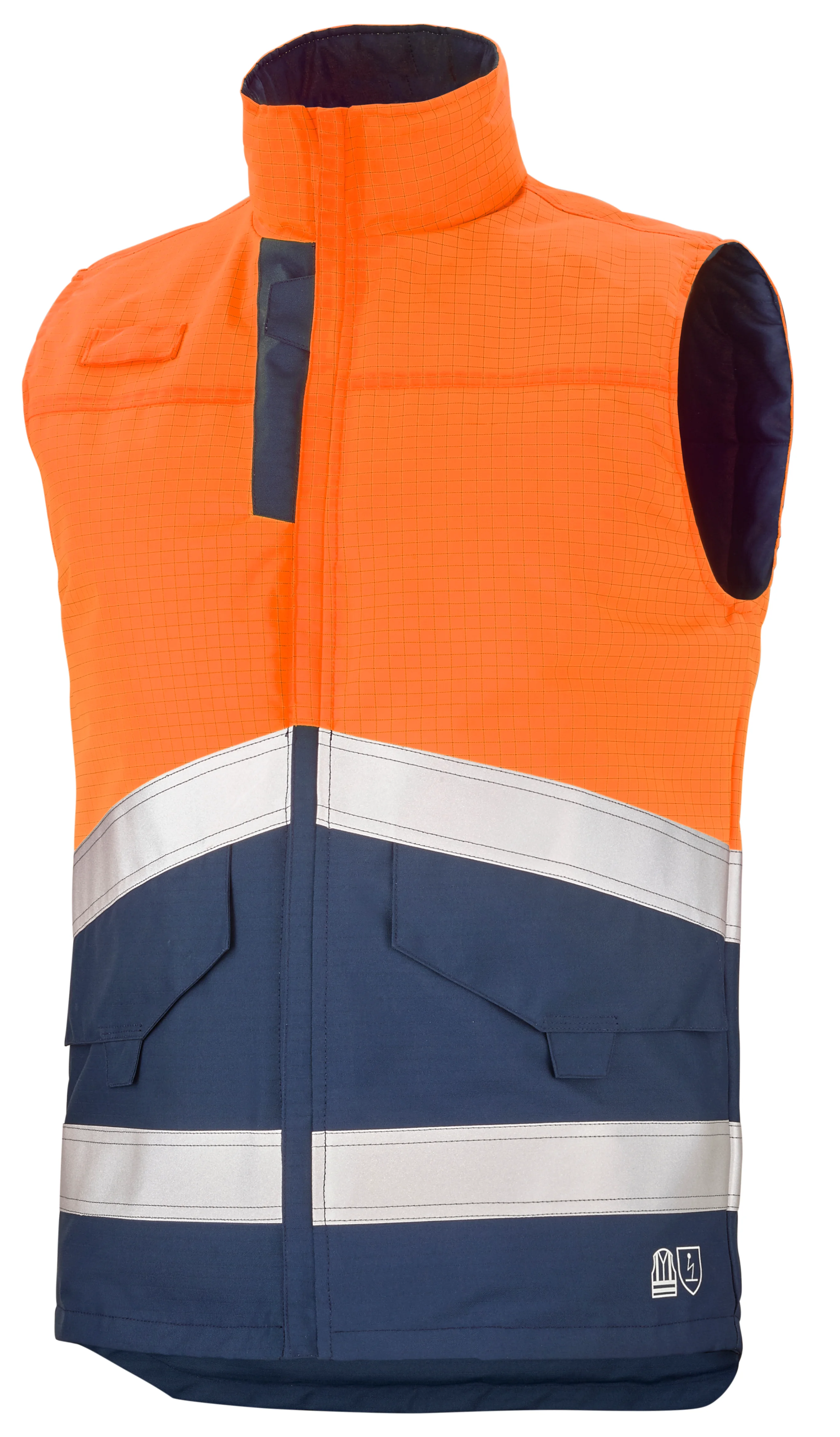 GILET INTERIEUR HV INTEMPERIES ACCESS ORANGE FLUO/NAVY image
