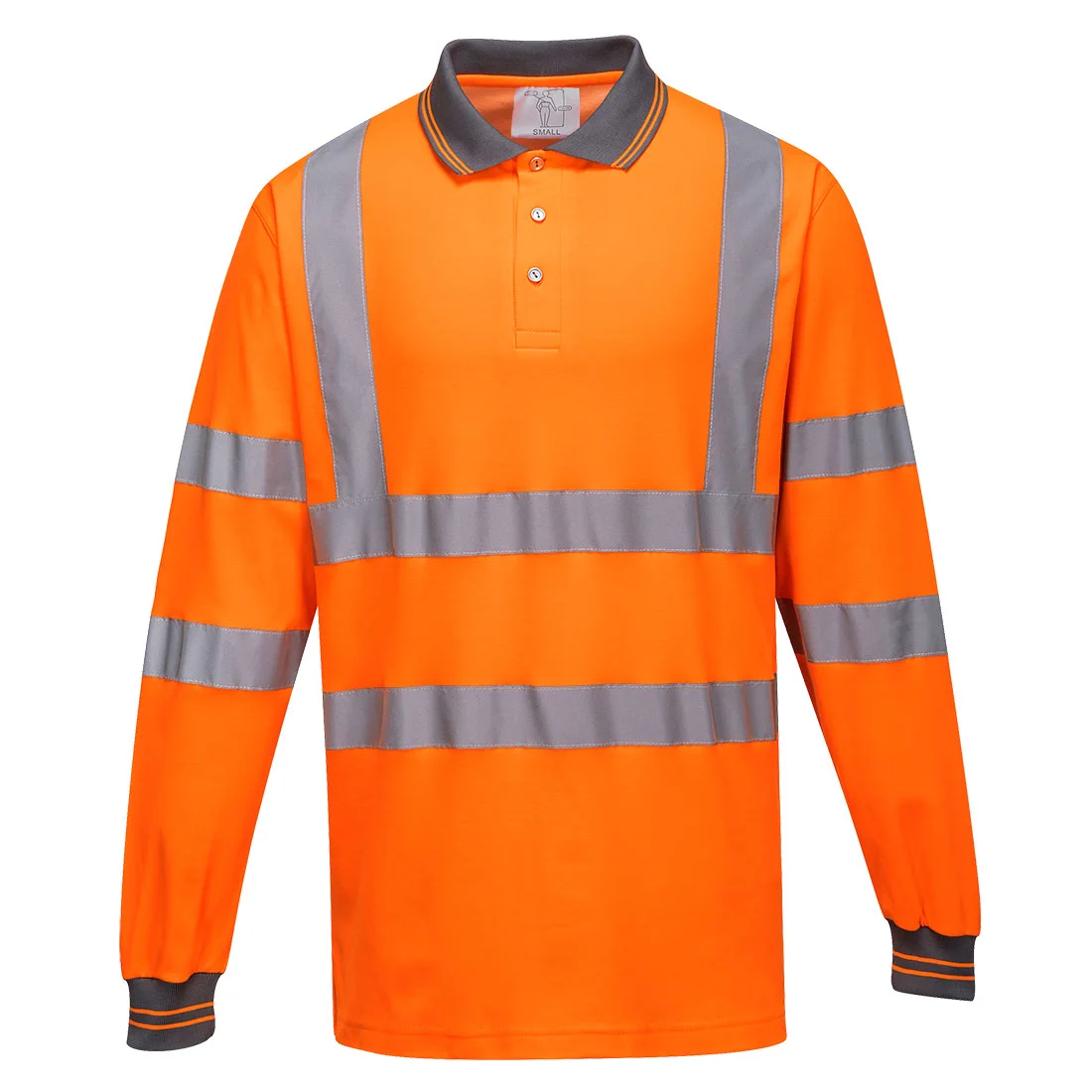 Polo coton majoritaire manches longues Orange image