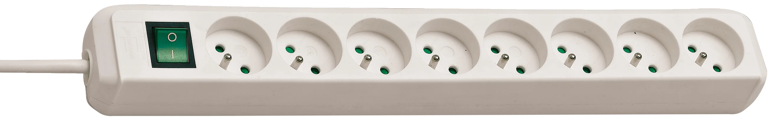 Multiprise Eco-Line 8 prises de courant avec interrupteur à voyant lumineux - 3m H05VV-F 3G1,5 image