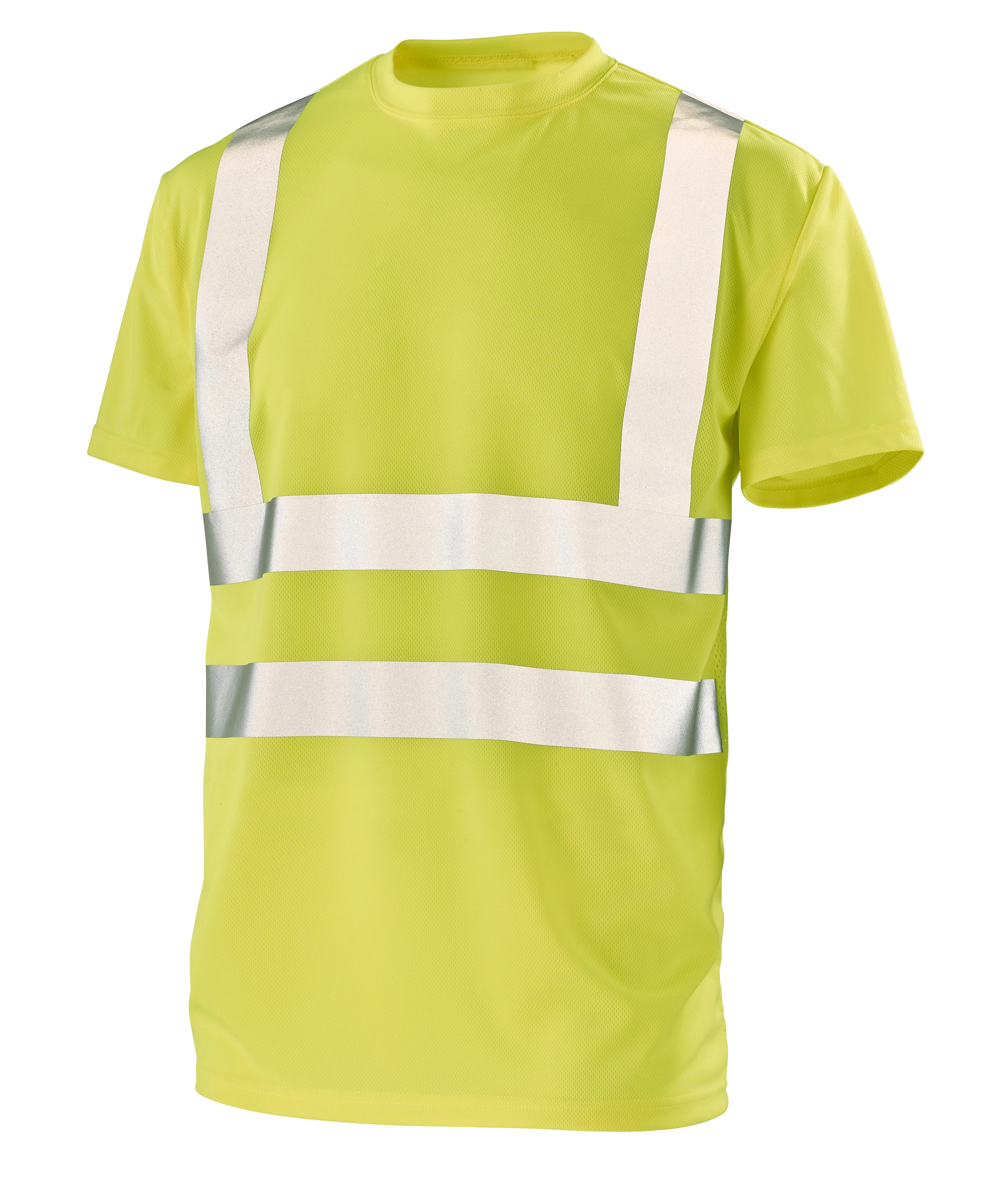 T-SHIRT MANCHES COURTES FLUO BASE 2 JAUNE FLUO image