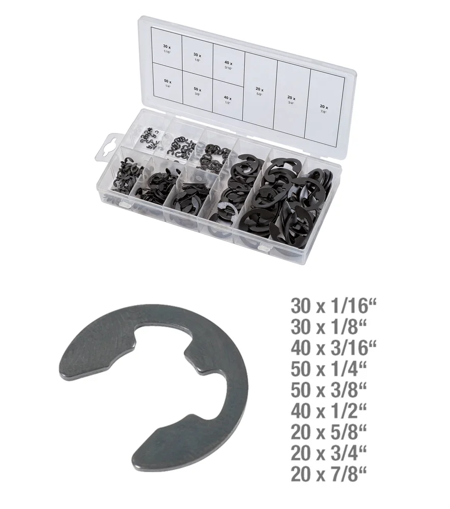 Assortiment de circlips de type E en pouces x300 image