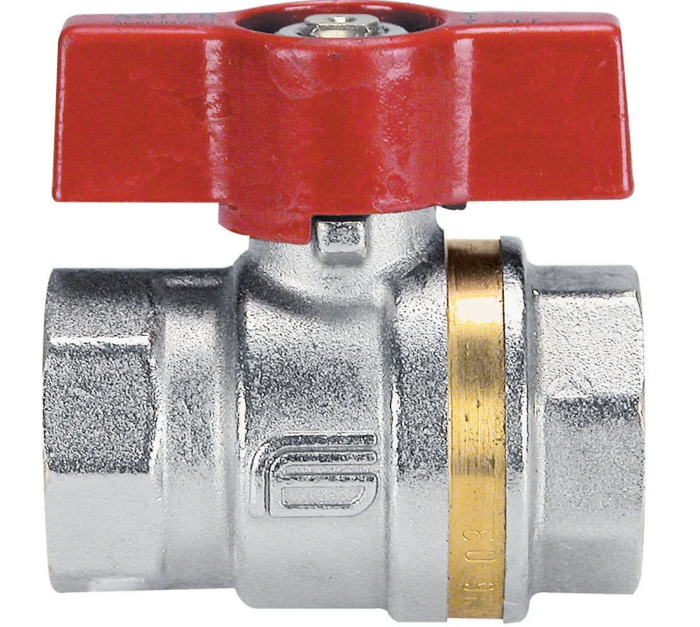 Robinet boisseau sphérique - Laiton - PN40 - F/F - Poignée papillon image