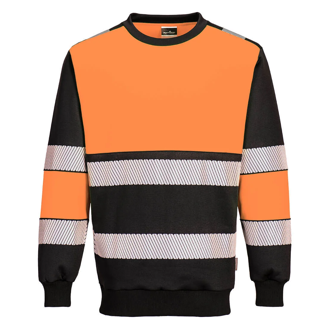Sweat-shirt PW3 H-Vis Class 1 Orange/Noir image