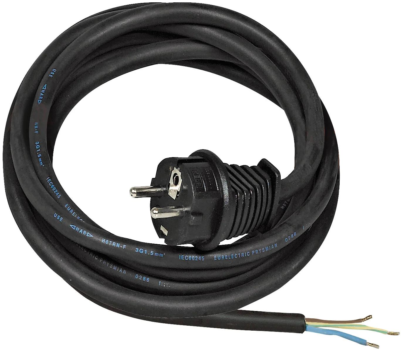 Rallonge électrique avec une extrémité aux fils dénudés H07RN-F 3G1,5 IP20 image