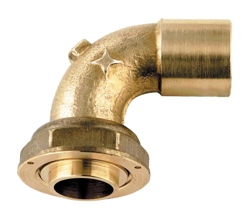 Raccord gaz coudé 90° à joint plat à braser cuivre image