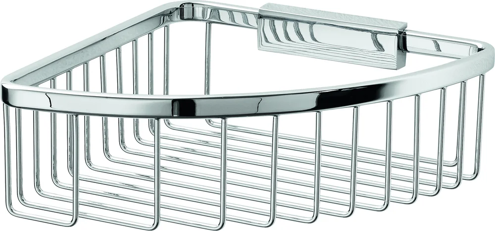 Panier de douche amovible d'angle à fil chrome image