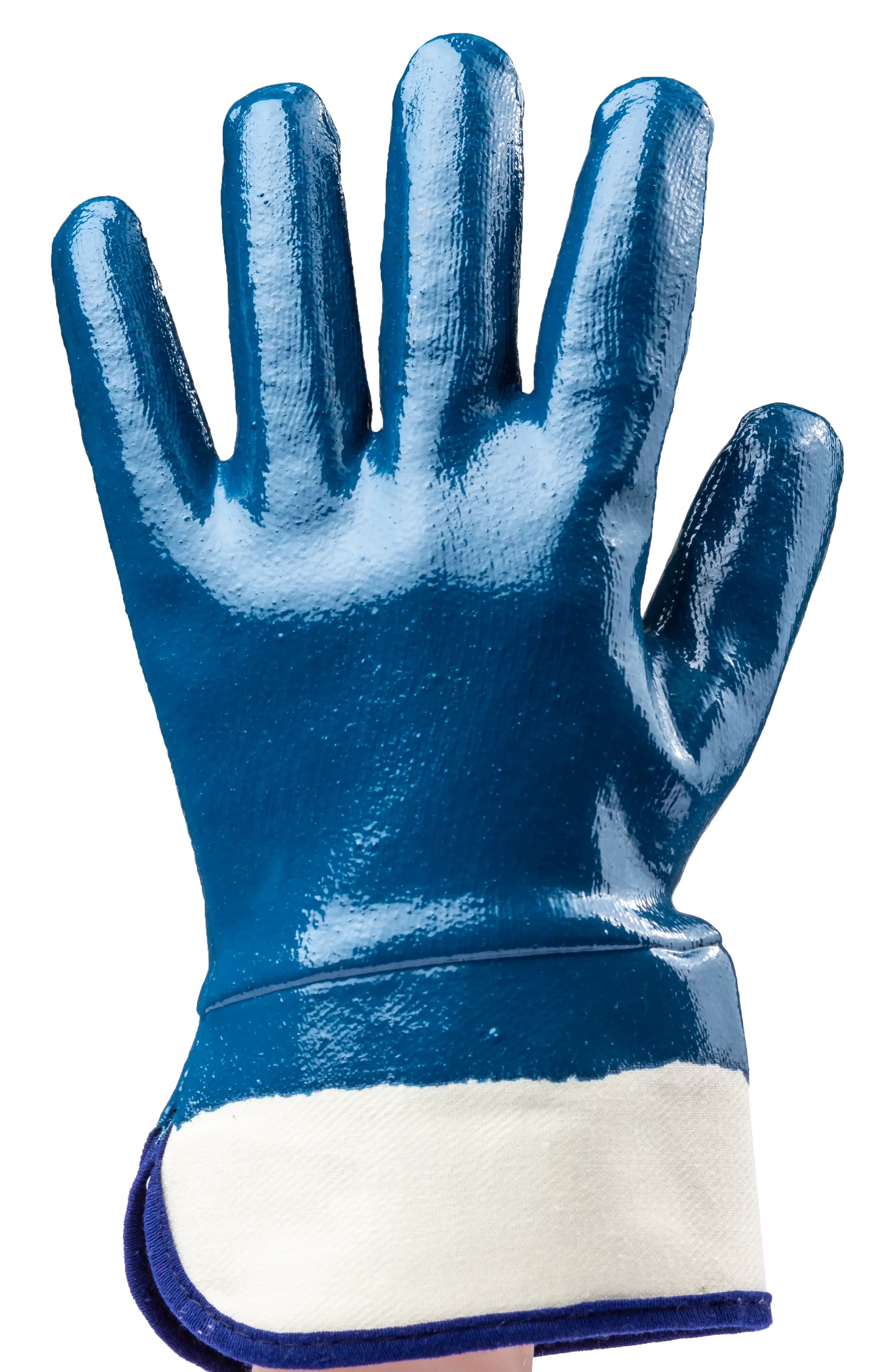 Lot de 10 paires de gants Manutention nitrile bleu double enduct msécu - stand image