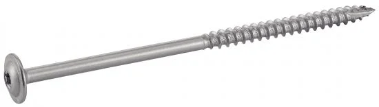 Vis de charpente tête plate large six lobes - Inox A2 image