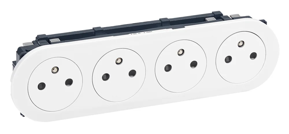Enjoliveur Céliane - Blanc-Prise 4x2P+T surface image
