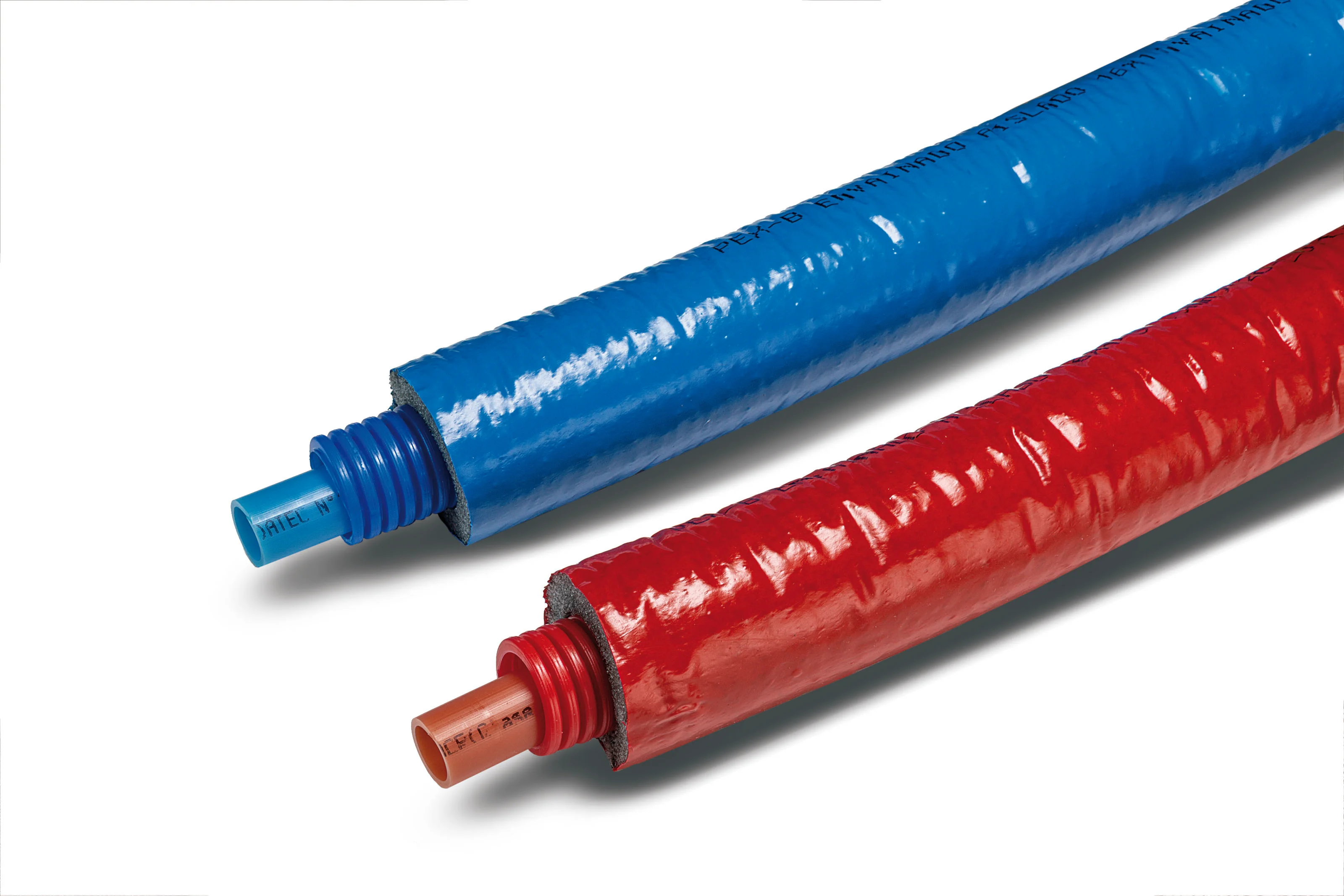 Tube PER pré-gainé isolé - Rouge image