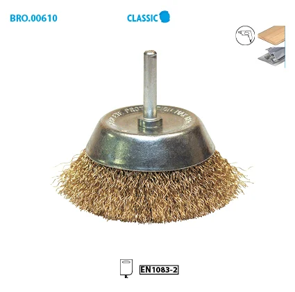 Brosse conique fil laiton ondulé Classic image