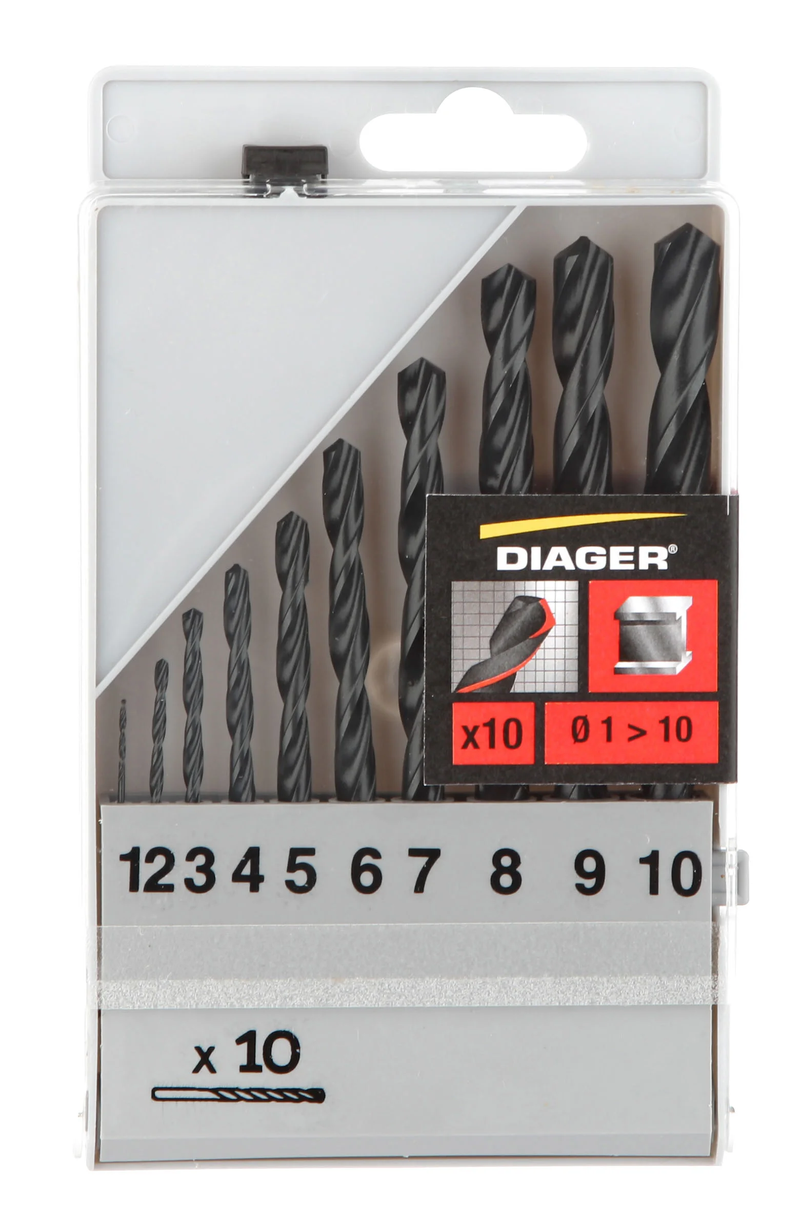 Coffret de 10 forets métaux HSS Standard - 752C image