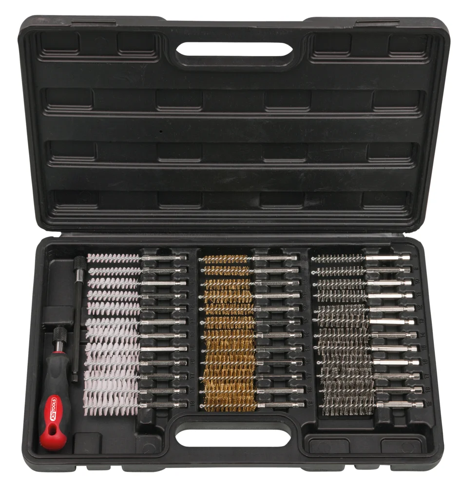 Jeu de brosses de nettoyage pour puit de bougie de préchauffage ou d'injecteur image