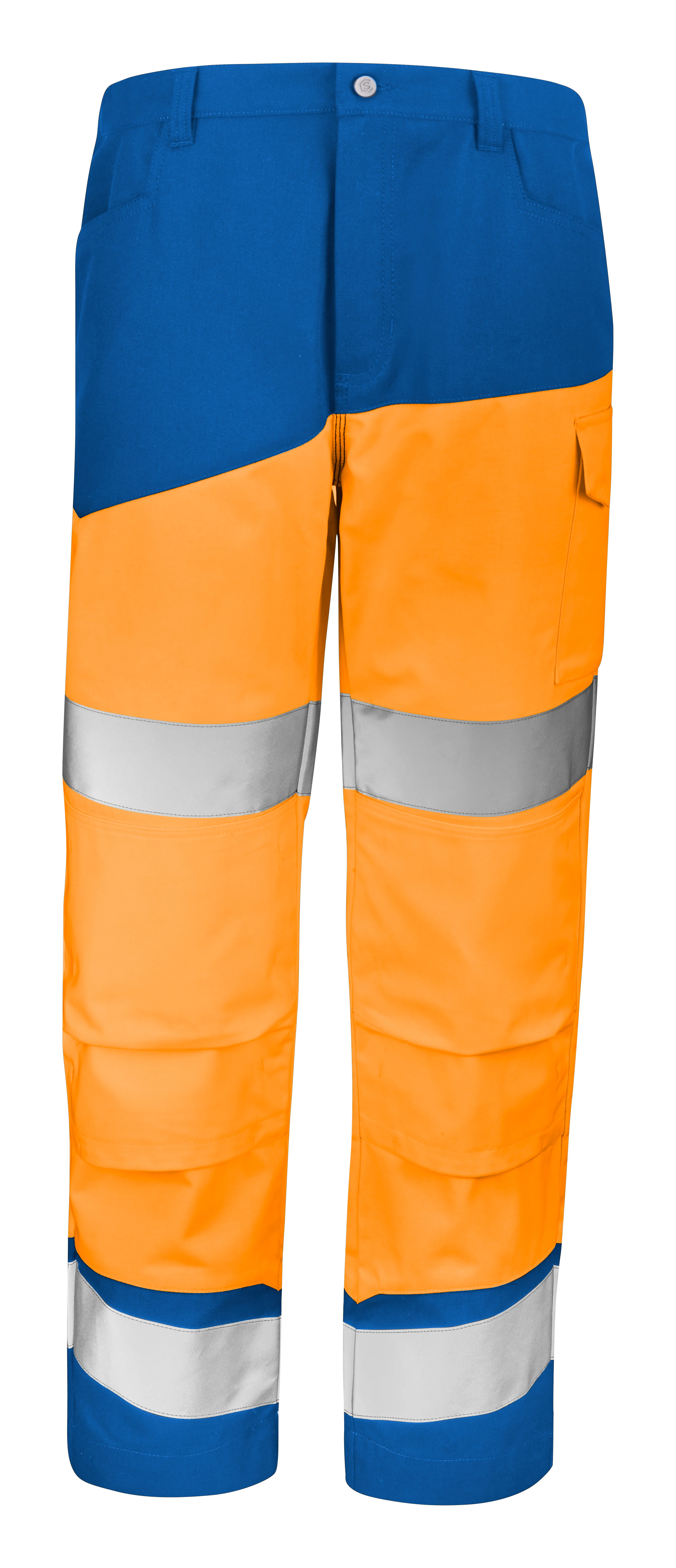 PANTALON POCHES GENOUX FLUO SAFE XP ORANGE FLUO/BLEU BUGATTI image