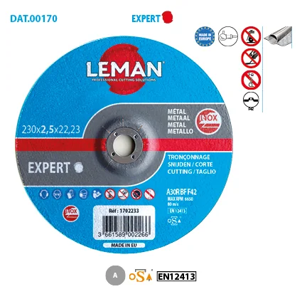 Boite de 25 disques à tronçonner déporté métal Inox Expert image