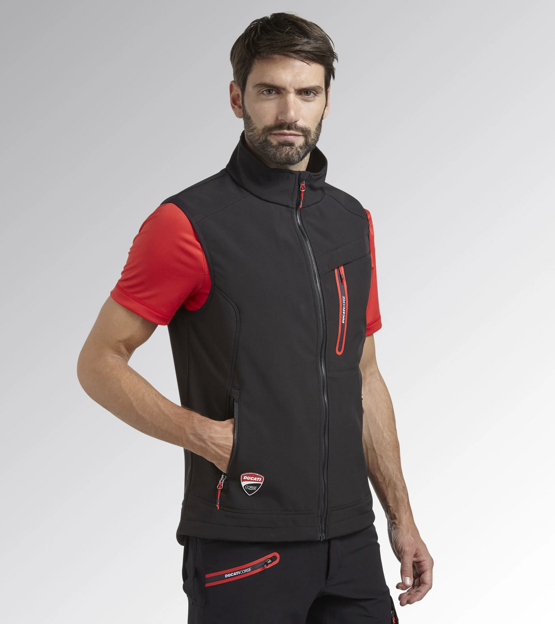 Veste de travail sans manches SOFTSHELL DUCATI - Noir image