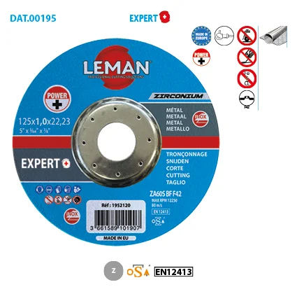 Boite de 25 disques à tronçonner déporté Inox Expert + image