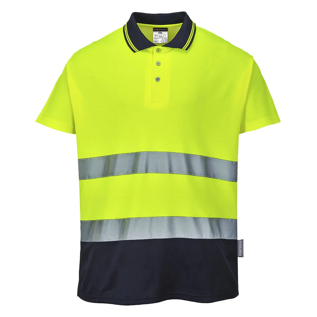 Polo coton comfort Jaune/Marine image