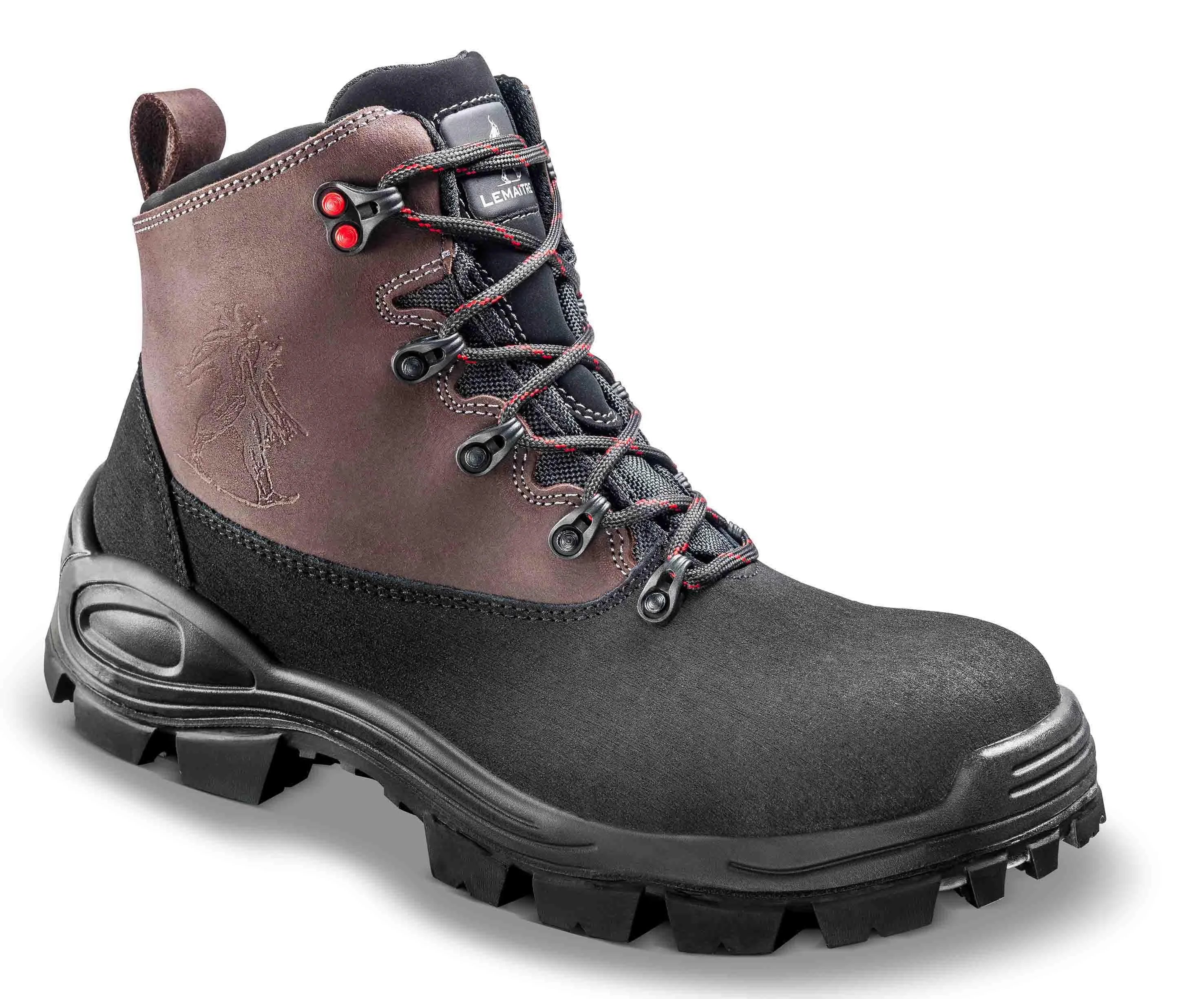 Chaussures de sécurité hautes TREKTEX S3 HAUT SRC WR Noir/Marron image