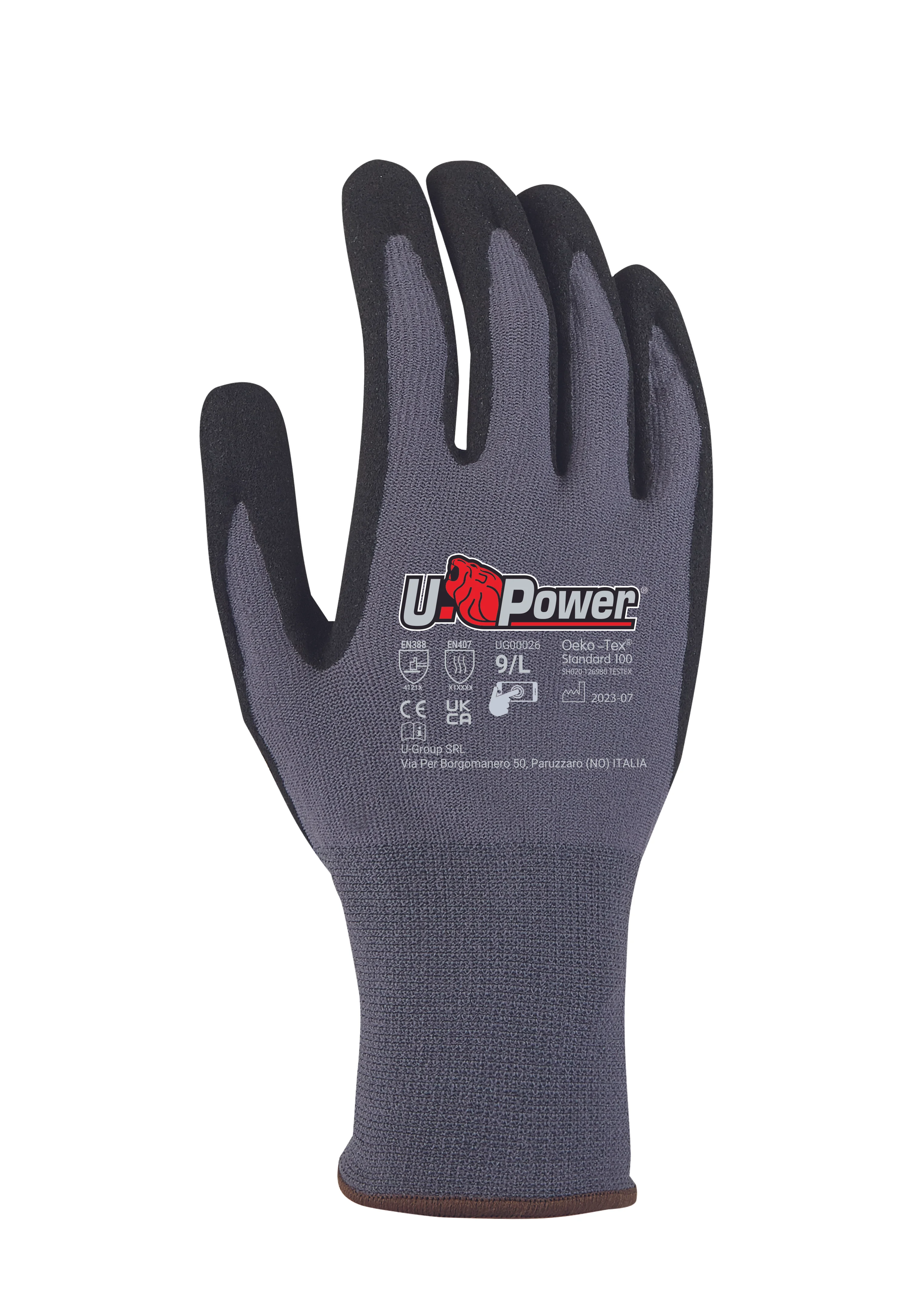 Gants de manutention MERENGUE - Gris/Noir image