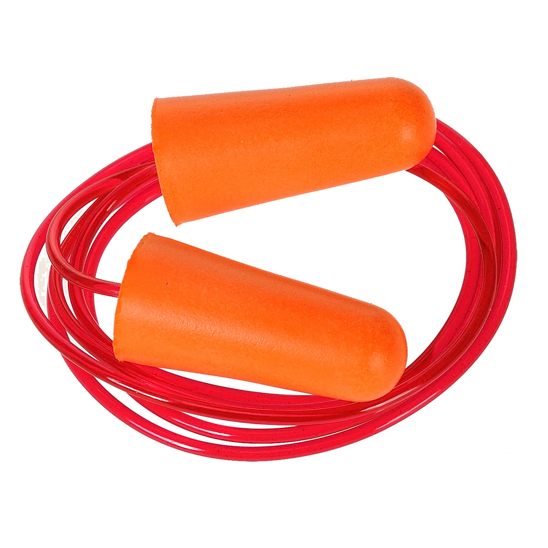Lot de 200 paires de bouchons anti-bruits en mousse PU + cordon Orange image