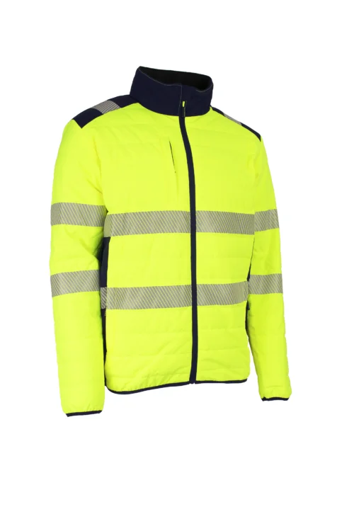 Veste matelassée zippée haute visibilité FLAKE - Jaune Fluo image