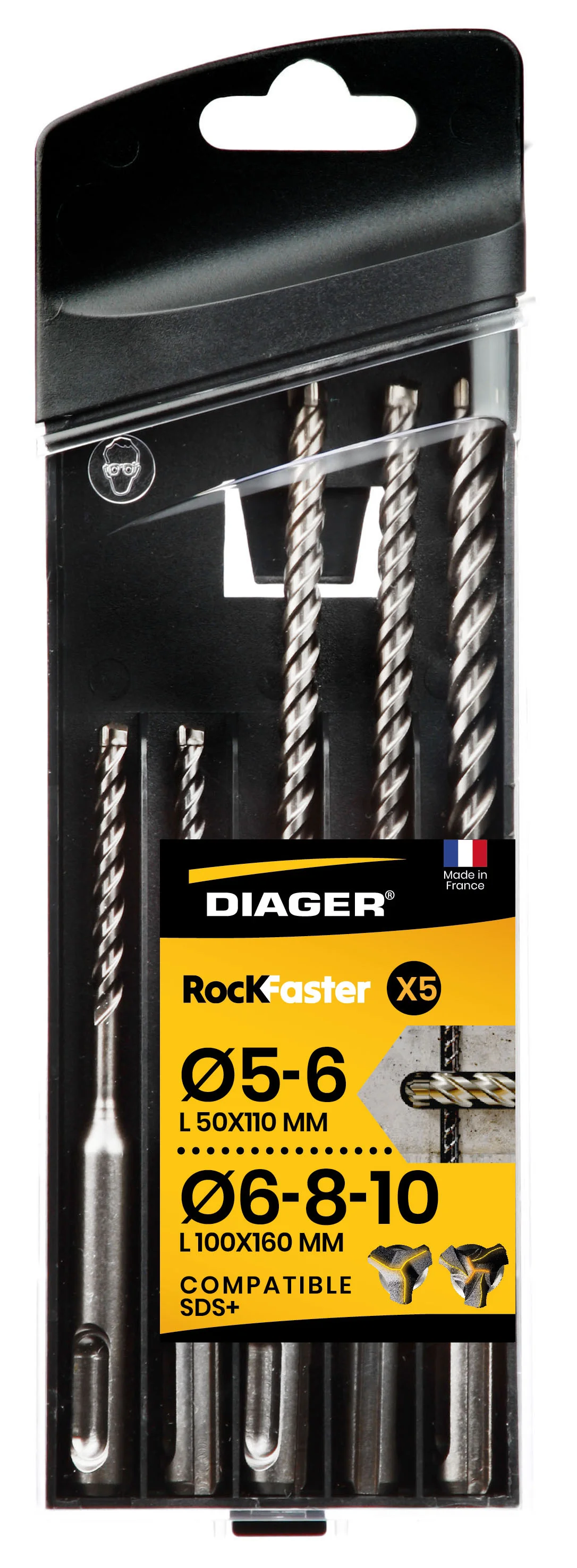 Coffret 5 forets béton ROCKFASTER - 1004A image