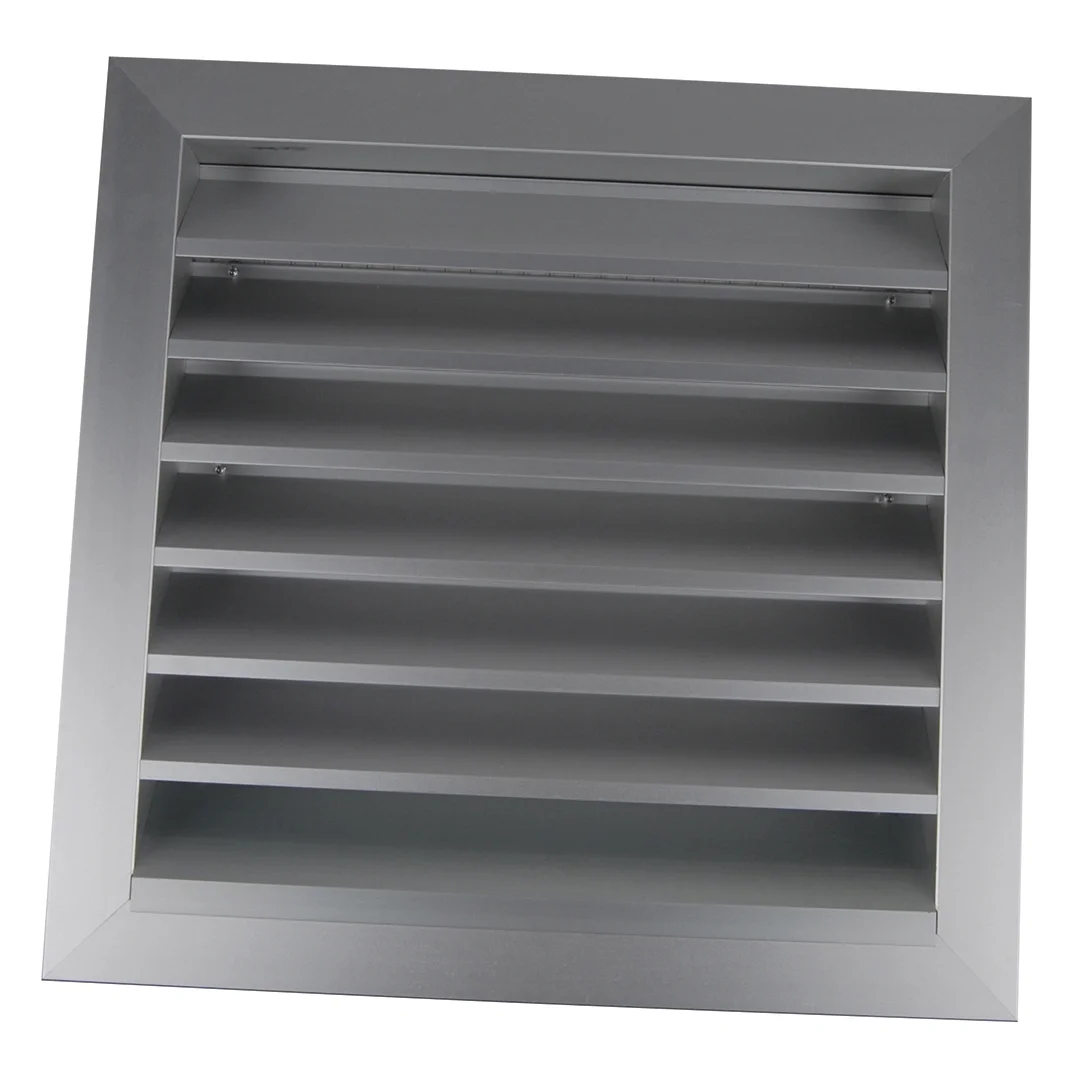 Grille d'aération extérieure avec ailettes à 45° - Aluminium anodisé image