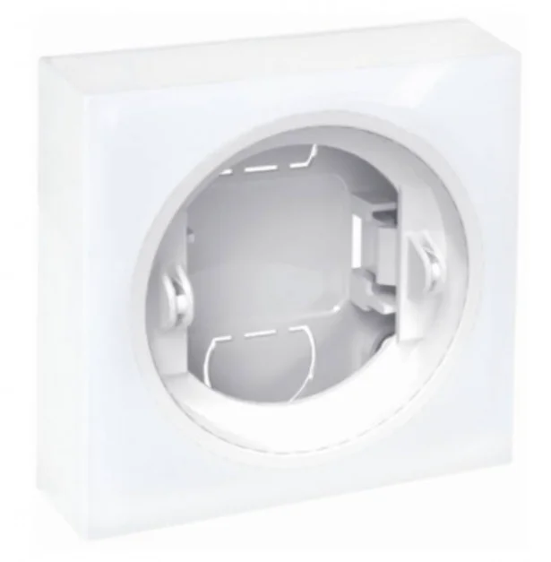 Boitier 1 poste pour installation en isolé - va et vient ou bouton poussoir - Blanc - Dune image