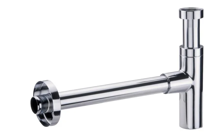 Siphon design apparent laiton chromé - tube réglable - laiton chromé image