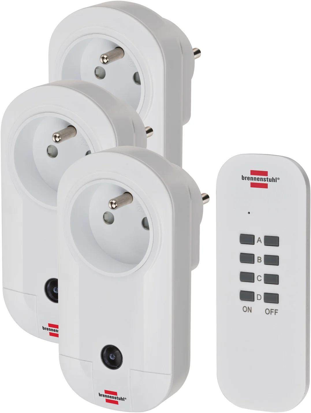 Lot de prises télécommandées Comfort-Line avec 3 prises électriques, 1 télécommande - IP20 image