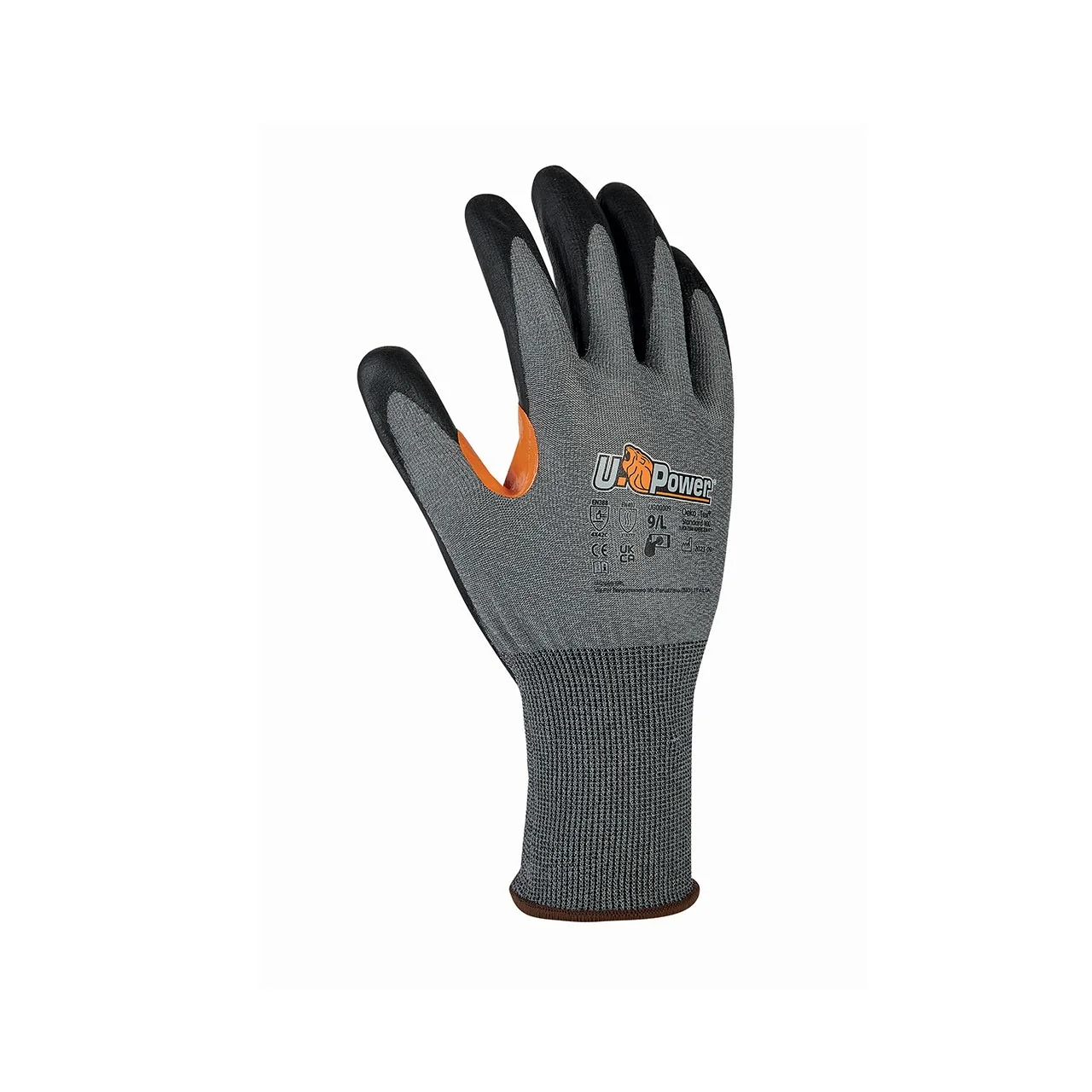 Gants de protection ATLAS anti-coupure type C - Orange/Gris image