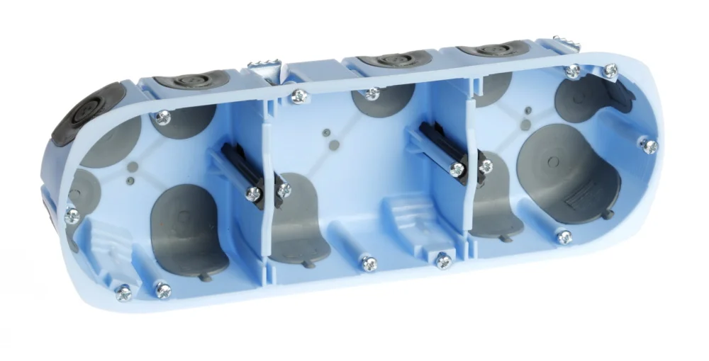 Boîte d'encastrement étanche - 3 postes - Ø67/68 - entraxe 71mm - Air'métic image