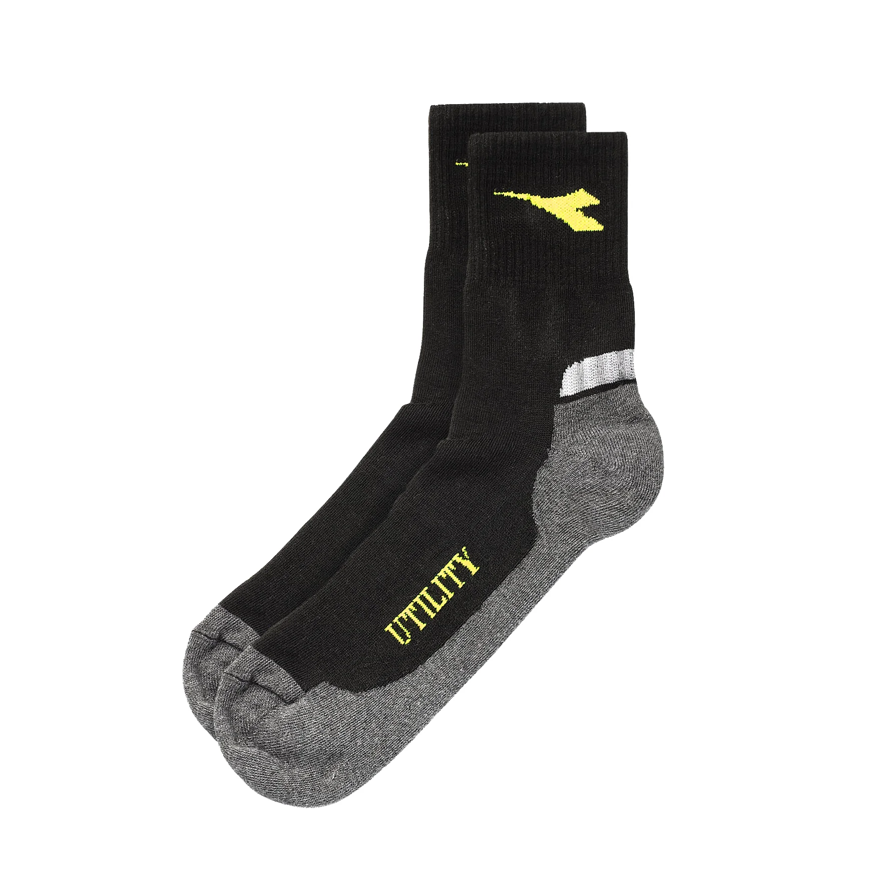 Chaussettes de travail d'été en coton - Noir/Gris image