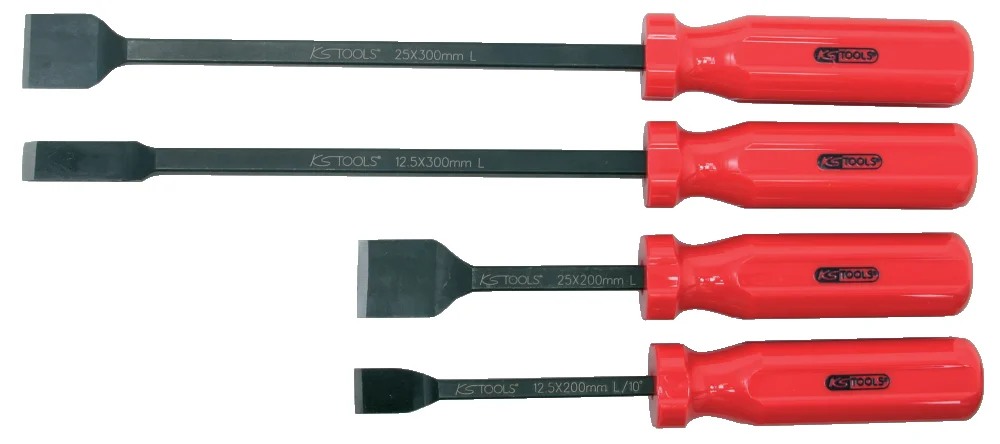 Coffret de 4 grattoirs emmanchés désaxés de 10° image