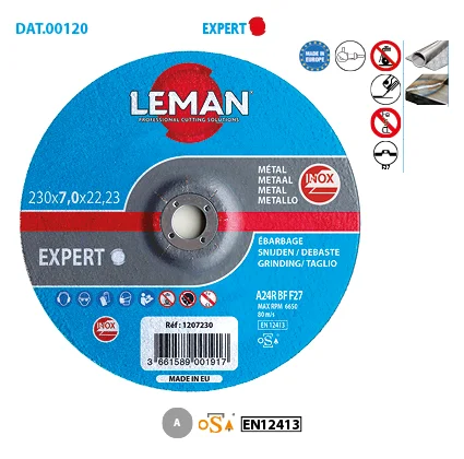 Boite de 10 disques à tronçonner déporté ébarbage Inox Expert image