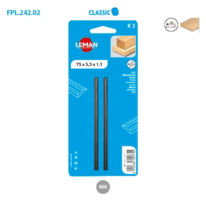 Cartes 2 fers de rabot réversibles Classic image