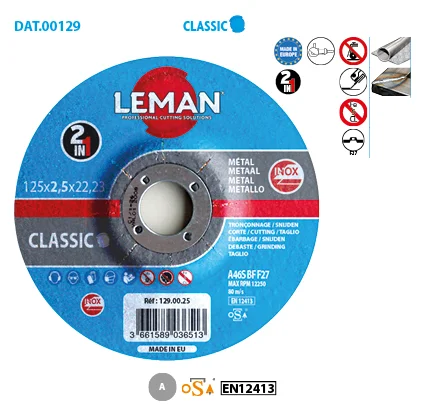 Boite de 25 disques à tronçonner déporté 2 en 1 Inox Classic image