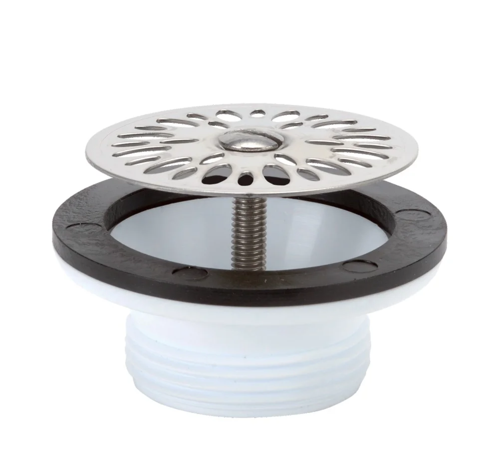 Bonde lavabo PVC avec grille inox image