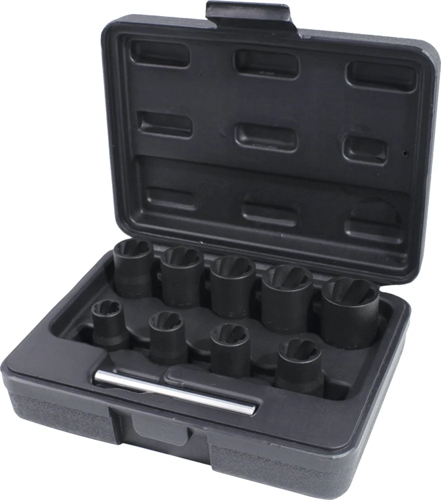 Coffret de douilles à chocs pour écrous abimés 3/8'', 10 à 19 mm, 10 pcs image