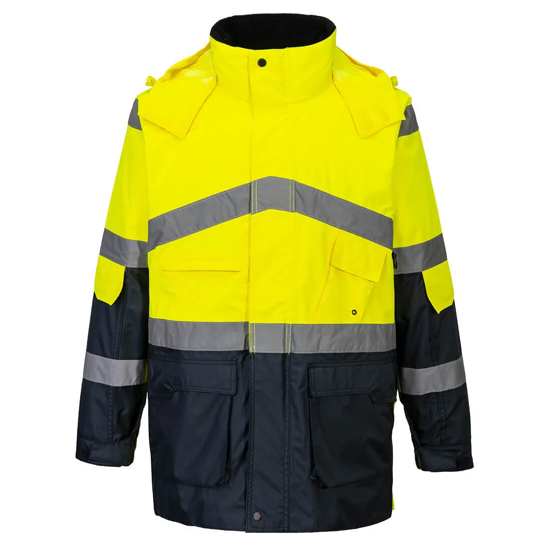 Parka Bicolore Respirant Hi-Vis Jaune/Marine image