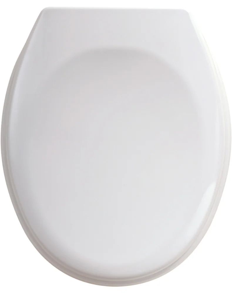 Abattant WC double - résine thermodur à charnière Inox - blanc image