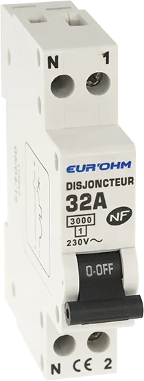 Disjoncteur 1P+N NF courbe C connexion vis haut/bas 3kA - IP20/IK02 image