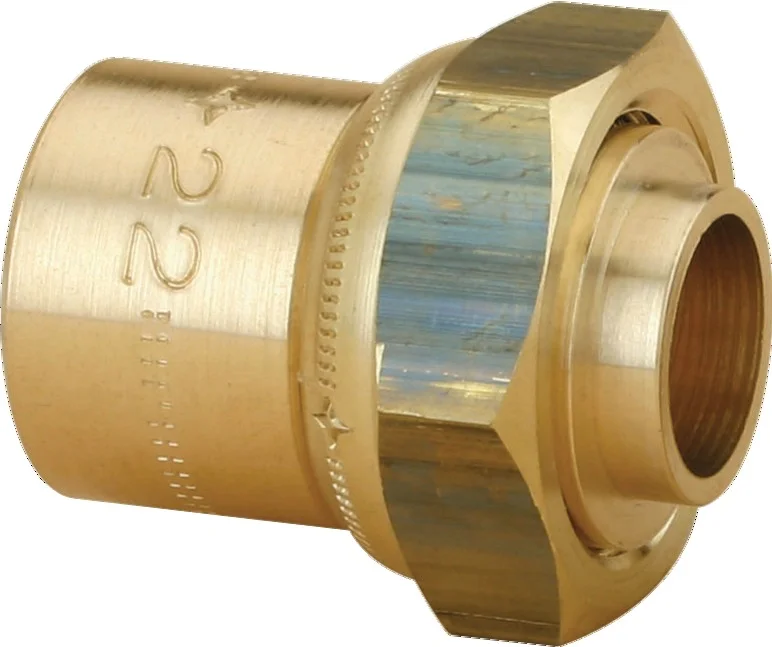 Raccord gaz droit 2 pièces Femelle à JPG - à souder cuivre image