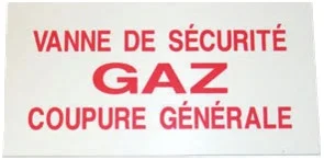 Etiquette signalétique"BARRAGE GAZ" image