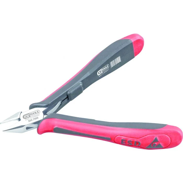 Pince électronique coupante diagonale tête pointue bec biseauté, 125 mm image