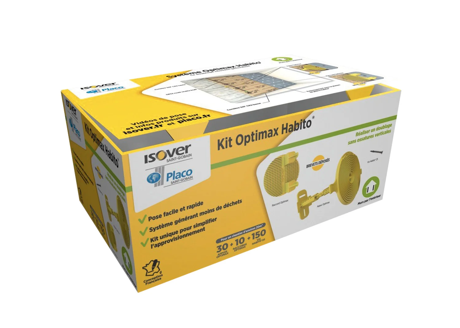 Kit OPTIMAX Habito® - 30 appuis Optimax, 10 raccords Optimax et 150 vis Habito 25® image