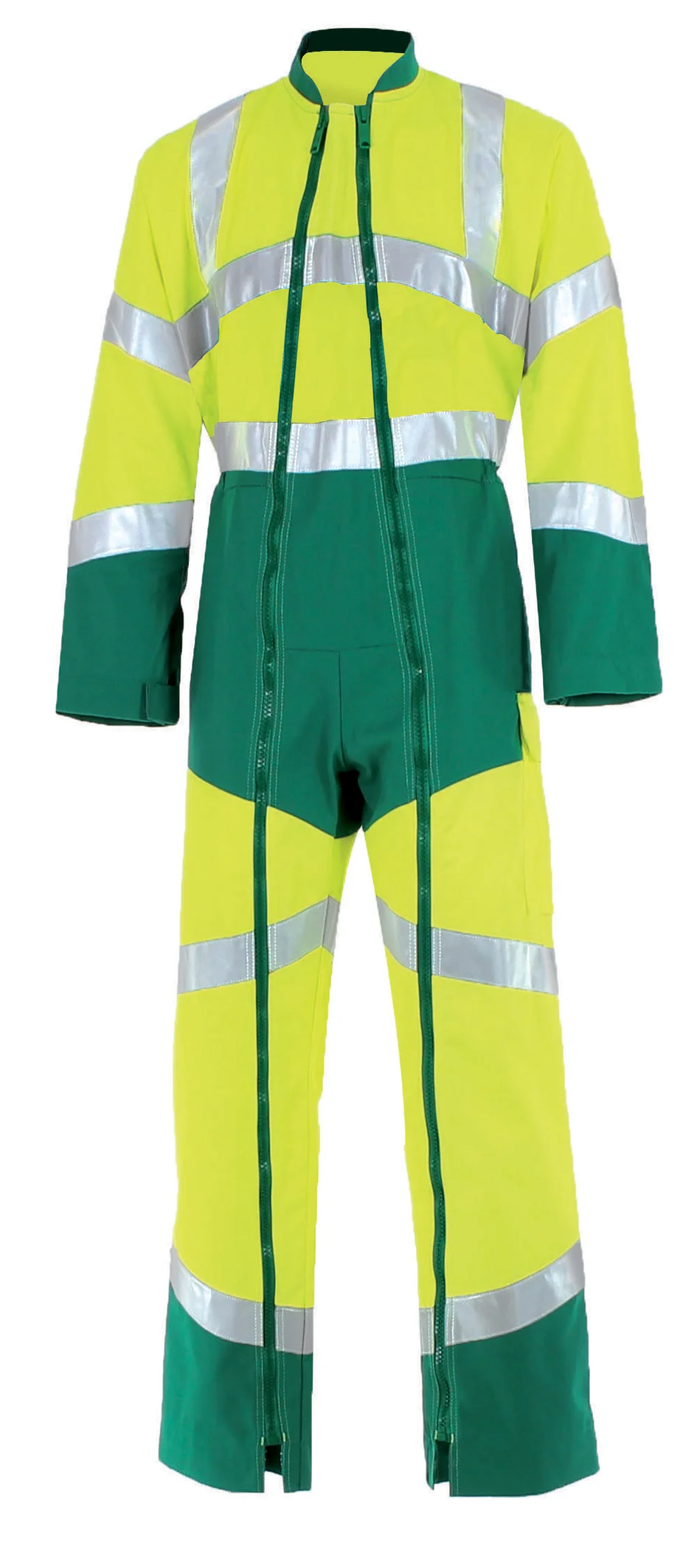 COMBINAISON 2 ZIP FLUO SAFE JAUNE FLUO/VERT AMAZONIE image